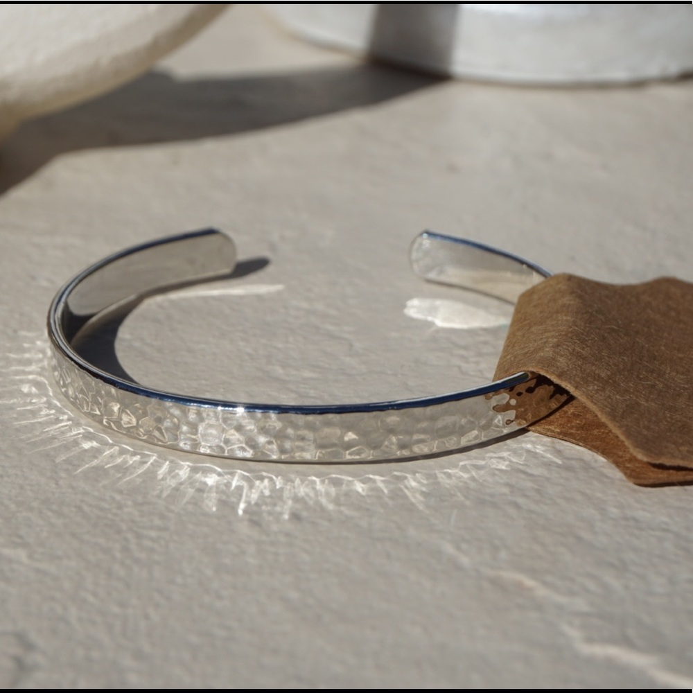Hammered Silver Cuff